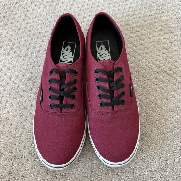 Vans Authentic Lo Pro Port Wine Red Lace Up Vans Size 8 - Picture 5 of 6